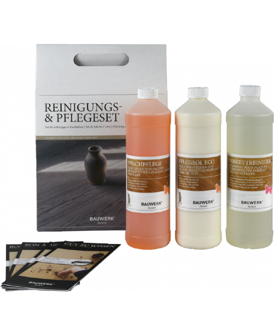 Bauwerk Reinigungs- und Pflegeset für naturgeöltes Parkett